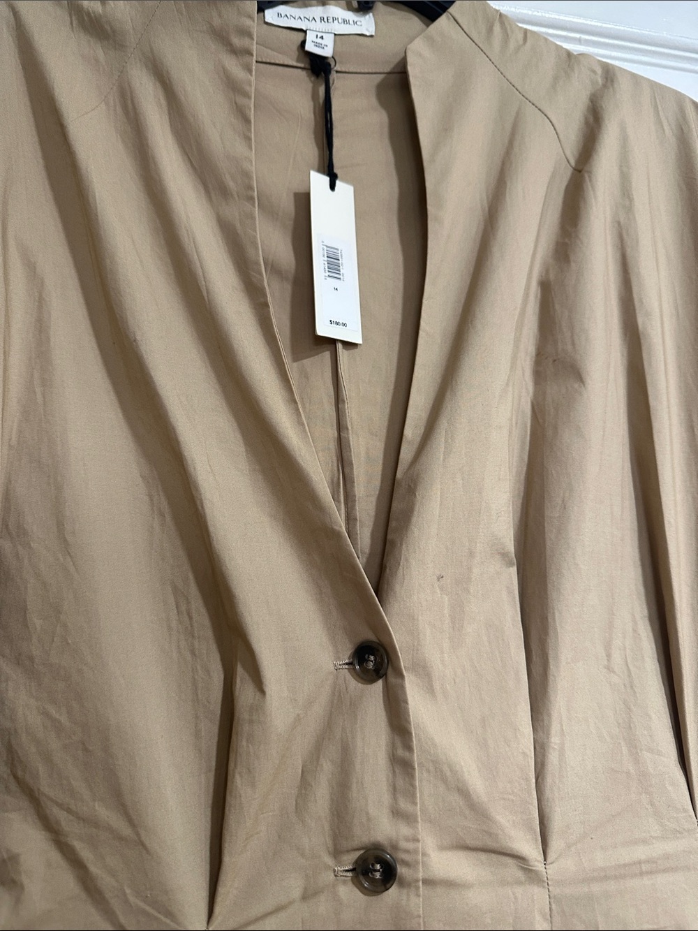 Banana Republic Tan Midi Button-Front Dress - Picture 4 of 4